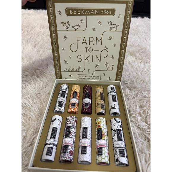 Beekman 1802 Other - Beekman 1802 Farm to Skin Goat Milk Lip Balms 10 Piece Collection Set NEW In BOX